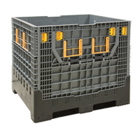 Contenant de vrac pliable, 47,2" lo x 39,4" la x 39,4" h, Gris Cintas