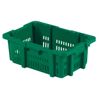 Contenant en plastique Stack-N-Nest pour la manutention des aliments, 16" x 23,9" x 8,8", Vert Cintas