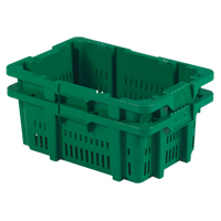 Contenant en plastique Stack-N-Nest pour la manutention des aliments, 16" x 23,9" x 8,8", Vert Cintas
