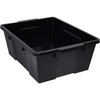 Contenant avec loquets en plastique,  la x 21" p x 7,75" h, Noir Cintas