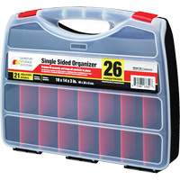 Boîte &agrave; compartiments en plastique, 14" la x 18" p x 3" h, 26 compartiments Cintas