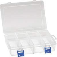 Boîte &agrave; compartiments en plastique, 5,5" la x 7,75" p x 1,75" h, 8 compartiments Cintas