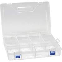 Boîte &agrave; compartiments en plastique, 7,75" la x 11,75" p x 2,2" h, 10 compartiments Cintas
