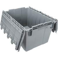 Contenant de distribution en plastique avec dessus basculant, 21,65" x 15,5" x 12,5", Gris Cintas