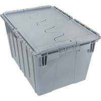 Contenant de distribution en plastique avec dessus basculant, 21,65" x 15,5" x 12,5", Gris Cintas