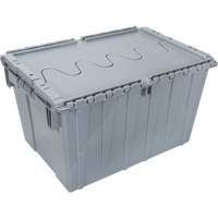 Contenant de distribution en plastique avec dessus basculant, 21,65" x 15,5" x 12,5", Gris Cintas