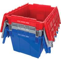 Contenant de distribution en plastique avec dessus basculant, 21,65" x 15,5" x 12,5", Gris Cintas