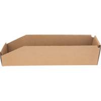 Deep Corrugated Parts Bins, 3-3/4" W x 17-1/4" D x 4-1/2" H, Beige Cintas