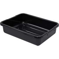 Bac d'entreposage tout usage &agrave; fond rainur&eacute;, 5" ha x 15" p x 21" lo, Plastique, Noir Cintas