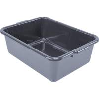 Bac d'entreposage tout usage &agrave; fond plat, 7" ha x 15" p x 21" lo, Plastique, Gris Cintas
