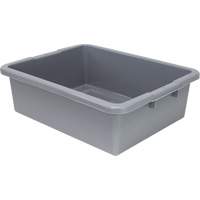 Bac d'entreposage tout usage &agrave; fond rainur&eacute;, 7" ha x 17" p x 22" lo, Plastique, Gris Cintas