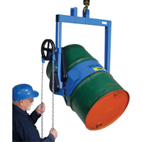 Leveurs de baril - Inclinaison &agrave; engrenages, Baril de 55 gal. US (45 gal. imp.), Capacit&eacute; 2000 lb/907 kg Cintas