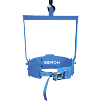 Ensemble de l&egrave;ve-baril manuel inclinable, Baril de 55 gal. US (45 gal. imp.), Capacit&eacute; 800 lb/363 kg Cintas