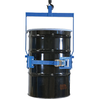 Ensemble de l&egrave;ve-baril manuel inclinable, Baril de 55 gal. US (45 gal. imp.), Capacit&eacute; 800 lb/363 kg Cintas