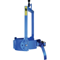Ensemble de l&egrave;ve-baril manuel inclinable, Baril de 55 gal. US (45 gal. imp.), Capacit&eacute; 800 lb/363 kg Cintas