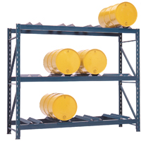 Rayonnages pour barils, 12 barils, 112" la x 36" p x 96" h Cintas