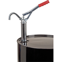 Pompe &agrave; baril de type levier, Acier, 11 oz/course, Pour barils de 30-55 gal. Cintas