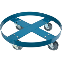 Chariot pour baril, Acier, Capacit&eacute;e 1000 lb, Diam&egrave;tre 24", Roue en Polyur&eacute;thane Cintas