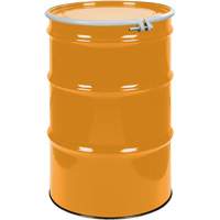 Steel Drums, 55 US gal (45 imp. gal.), Unlined, Orange, Open Top, UN1A2/Y1.5/150, 16 Gauge Cintas