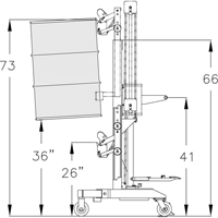 Ergonomic Drum Handler High Reach - DM-1100-HR, 30 - 85 US Gal. (25 - 70 Imperial Gal.) Cintas