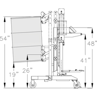 Ergonomic Drum Handler Scale Model - DM-1100-S, 30 - 85 US Gal. (25 - 70 Imperial Gal.) Cintas