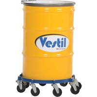 Octagon Drum Dolly, Steel, 2000 lbs. Capacity, 27-1/16" Diameter, Cast Iron Casters Cintas