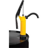 Pompe &agrave; baril de type levier, Polypropyl&egrave;ne, 14 oz/course, Pour barils de 5-55 gal. Cintas