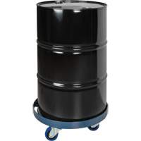 Drum Dolly, Steel, 1400 lbs. Capacity, 24" Diameter, Blue Elastic Casters Cintas