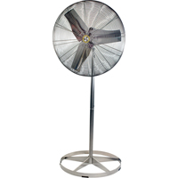 Stainless Steel Food Service Washdown Air Circulating Fans, Industrial, 1 Speed, 30" Diameter Cintas