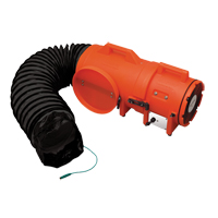 ALLEGRO INDUSTRIES 8" Plastic COM-PAX-IAL Blowers, 1/3 HP, 900 CFM, Explosion Proof Cintas