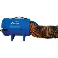 8" Air Blower with 25' Ducting & Canister, 1/4 HP, 816 CFM Cintas