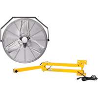 Industrial Workstation Fan Kit with Double Locking Arm, Industrial, 3 Speed, 24" Diameter Cintas