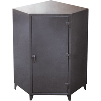 Corner Cabinets, Steel, 4 Shelves, 72" H x 48" W x 24" D, Grey Cintas