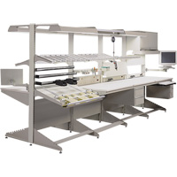 Postes de travail modulaire ergonomiques - Panneaux perfor&eacute;s Cintas