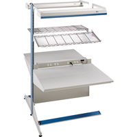 Postes de travail modulaires ergonomiques - Exemples de configurations - A-DA Ajouts &agrave; deux c&ocirc;t&eacute;s, 36" la x 56" p x 84" h, Ajout &agrave; deux c&ocirc;t&eacute;s Cintas