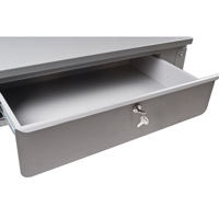 Wall-Mounted Shop Desk, 34-1/2" W x 28" D x 31" H, Grey Cintas