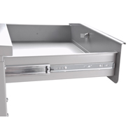 Cabinet Style Shop Desk, 34-1/2" W x 30" D x 53" H, Grey Cintas