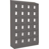 Petits casiers Clean Line, 6 niveaux, Bloc de 4, 48" x 18" x 82", Acier, Charbon, Rivet (assembl&eacute;) Cintas