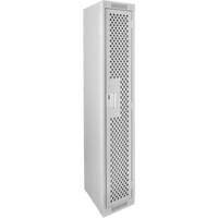 Casiers Clean Line, 12" x 15" x 72", Acier, Gris, Rivet (assembl&eacute;), Perfor&eacute; Cintas