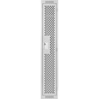 Casiers Clean Line, 12" x 15" x 72", Acier, Gris, Rivet (assembl&eacute;), Perfor&eacute; Cintas