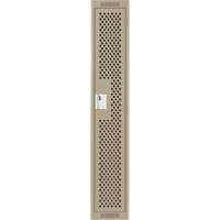 Casiers Clean Line, 12" x 12" x 72", Acier, Beige, Rivet (assembl&eacute;), Perfor&eacute; Cintas