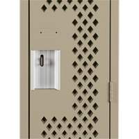 Casiers Clean Line, 12" x 12" x 72", Acier, Beige, Rivet (assembl&eacute;), Perfor&eacute; Cintas