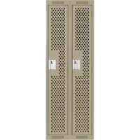 Casiers Clean Line, Bloc de 2, 24" x 12" x 72", Acier, Beige, Rivet (assembl&eacute;), Perfor&eacute; Cintas