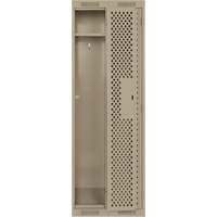 Casiers Clean Line, Bloc de 2, 24" x 12" x 72", Acier, Beige, Rivet (assembl&eacute;), Perfor&eacute; Cintas