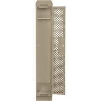 Clean Line Lockers, 12" x 18" x 82", Steel, Beige, Rivet (Assembled), Perforated Cintas