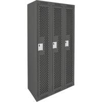 Casiers Clean Line, Bloc de 3, 36" x 12" x 72", Acier, Charbon, Rivet (assembl&eacute;), Perfor&eacute; Cintas