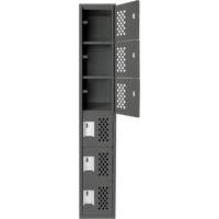 Petit casier perfor&eacute; Clean-Line, 6 niveaux, 15" x 72" x 12", Acier Cintas