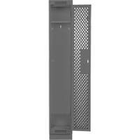 Clean Line Lockers, 12" x 12" x 76", Steel, Charcoal, Rivet (Assembled), Perforated Cintas