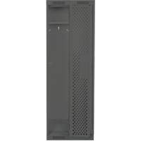 Clean Line Lockers, Bank of 2, 24" x 12" x 76", Steel, Charcoal, Rivet (Assembled), Perforated Cintas