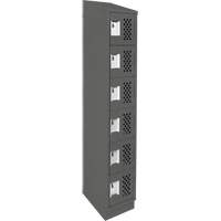 Petits casiers &eacute;conomiques assembl&eacute;s et perfor&eacute;s Clean Line, 6 niveaux, 18" x 72" x 12", Acier Cintas